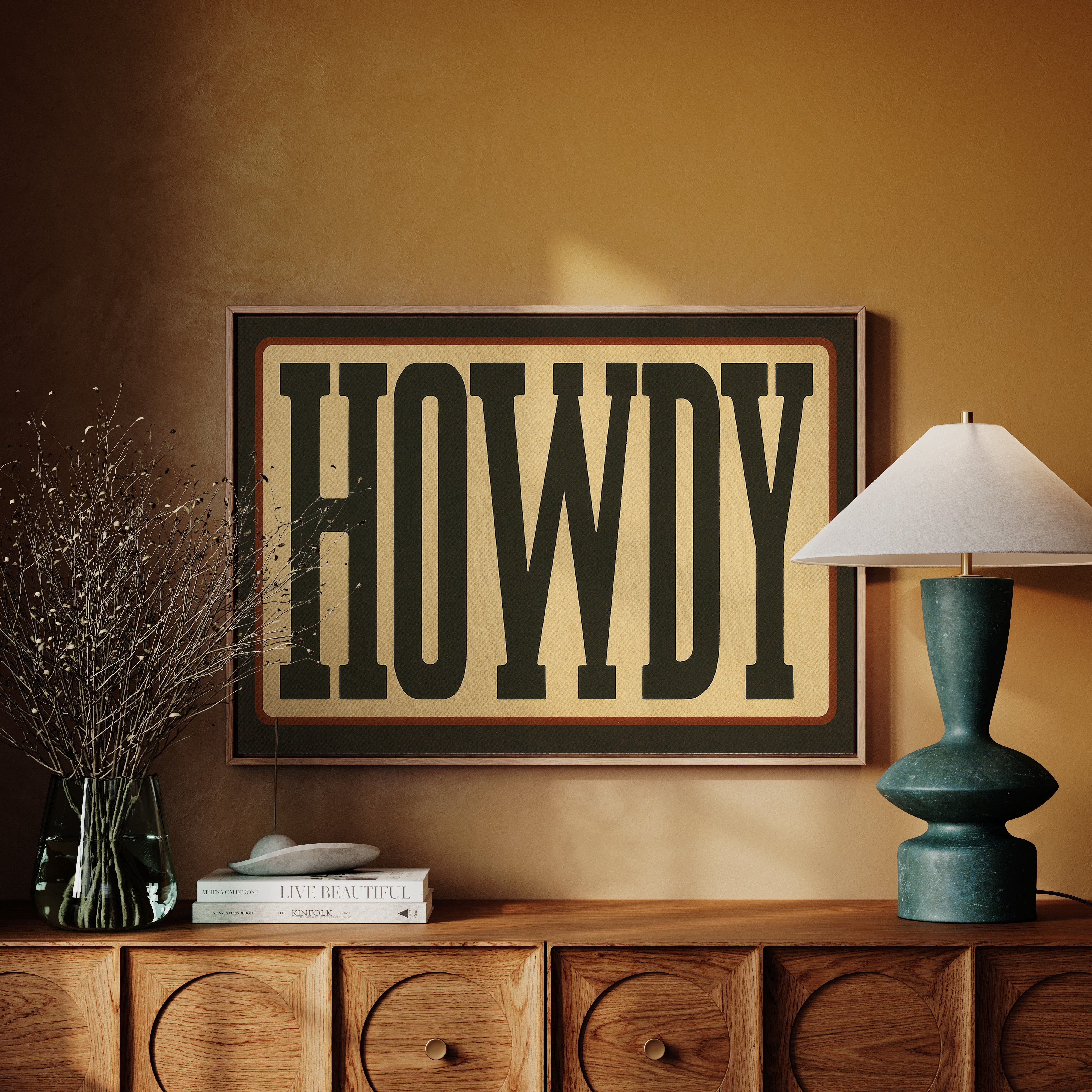 Howdy Western Typography Poster