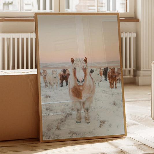 Fluffy Pony in Winter Herd