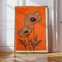 Poppies Draw Lines Against Sunset