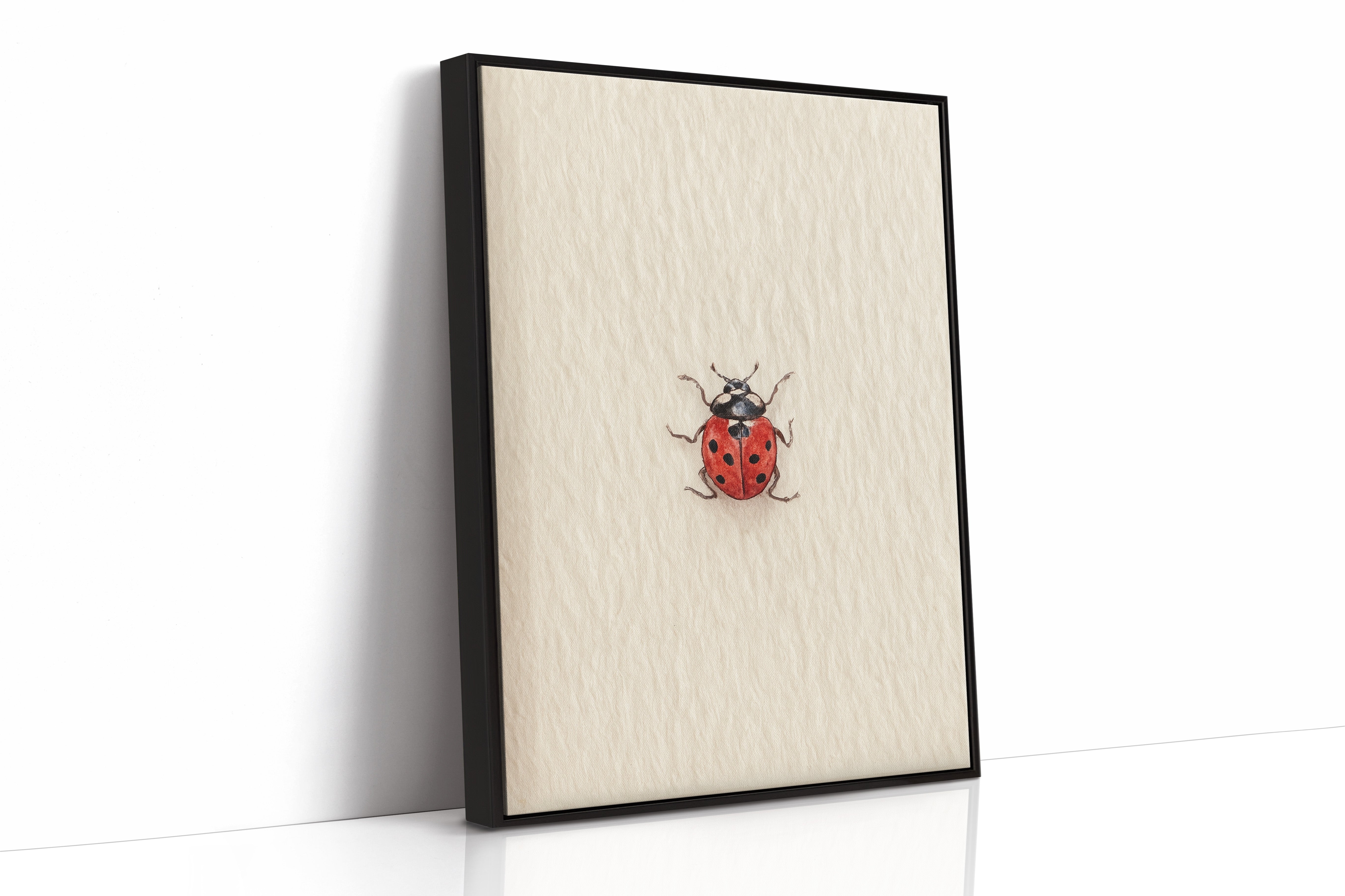 Tiny Ladybug on Paper
