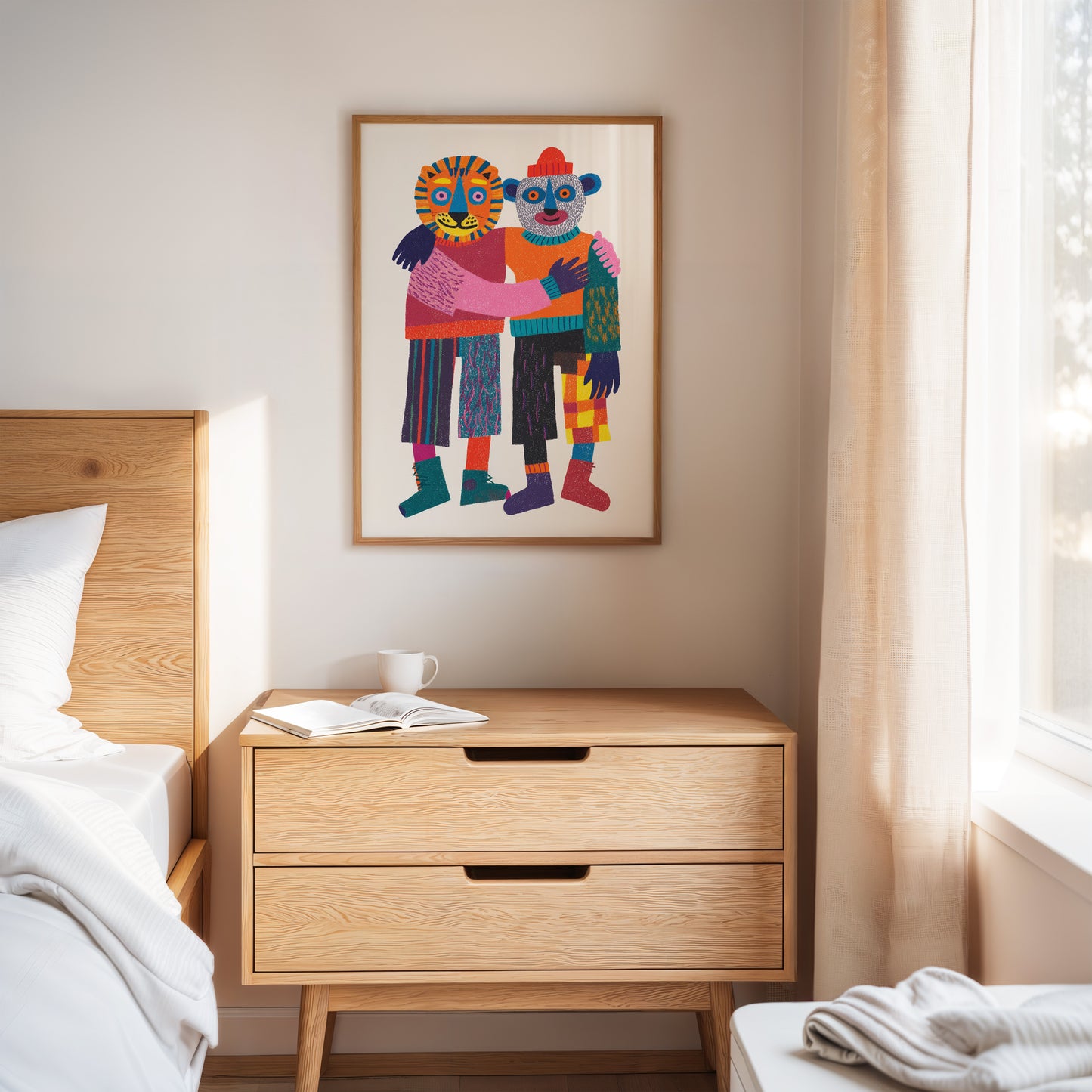 Embrace of Colorful Companionship