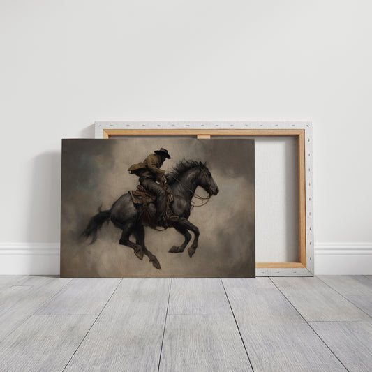 Phantom Rider Through Dusty Twilight