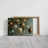 Etched Glass Ornaments and Pinecone