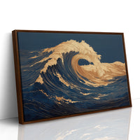 Gilded Currents Against Midnight Sea