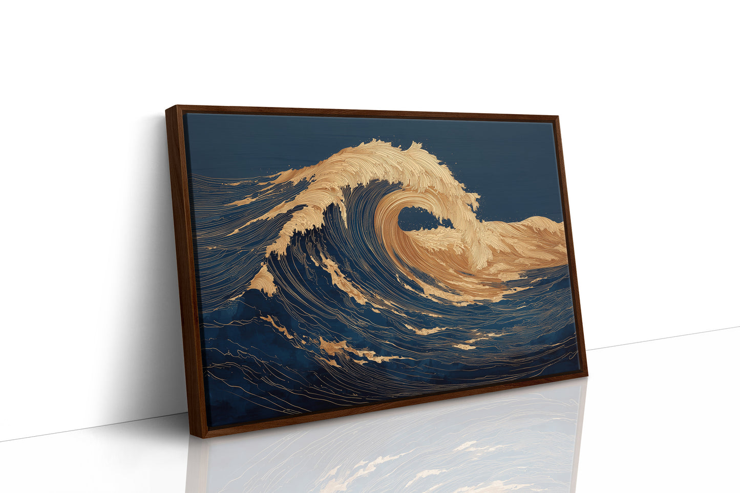 Gilded Currents Against Midnight Sea