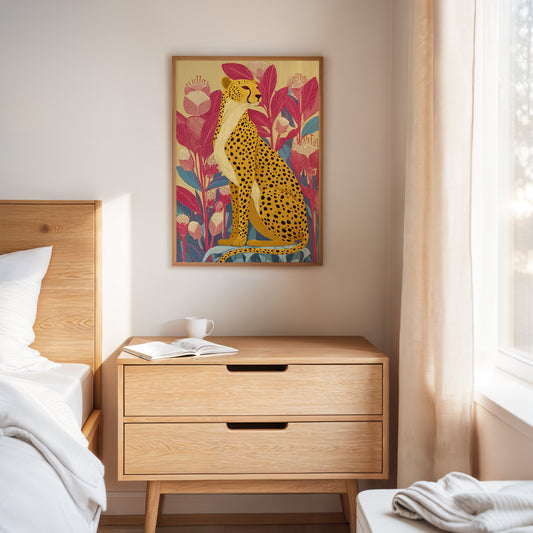 Elegance Among Vibrant Blooms