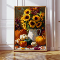 Autumn's Warmth In Sunflower Light