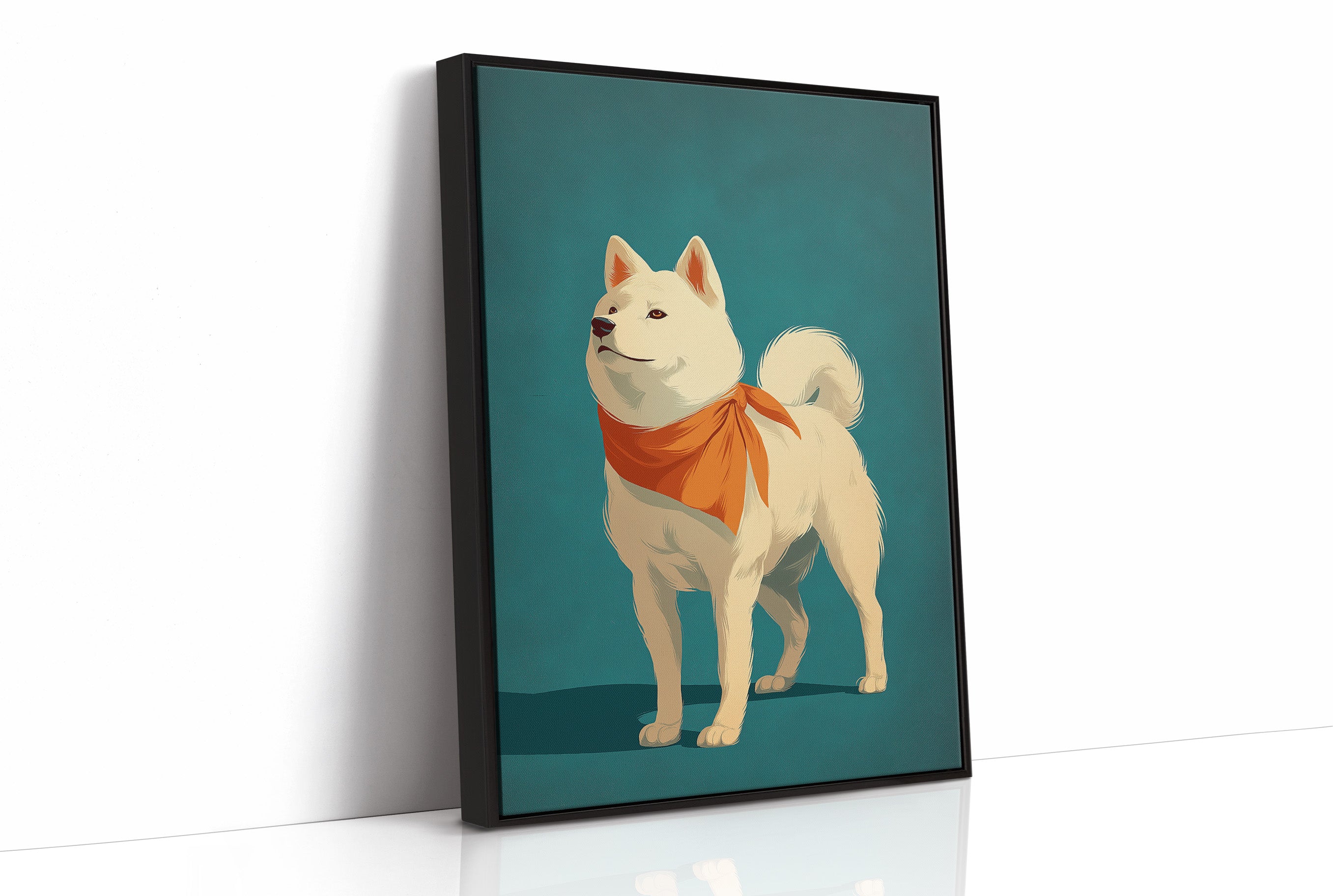 Loyal Companion in Teal and Tangerine