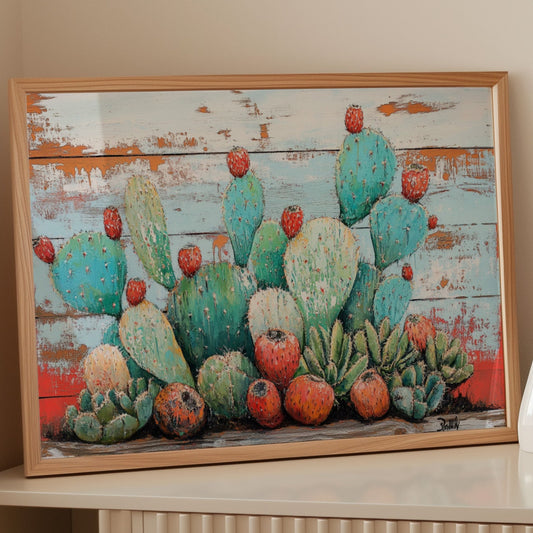 Desert Jewels On Weathered Wood