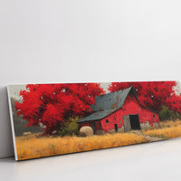 Red Barn Beneath the Autumn Blaze