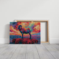 Bighorn Ram, Canyon Sky Ablaze