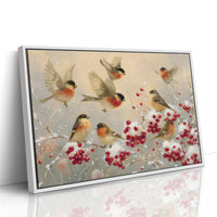 Winter Finches Find Crimson Berries
