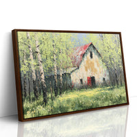 Old Barn Among the Birches