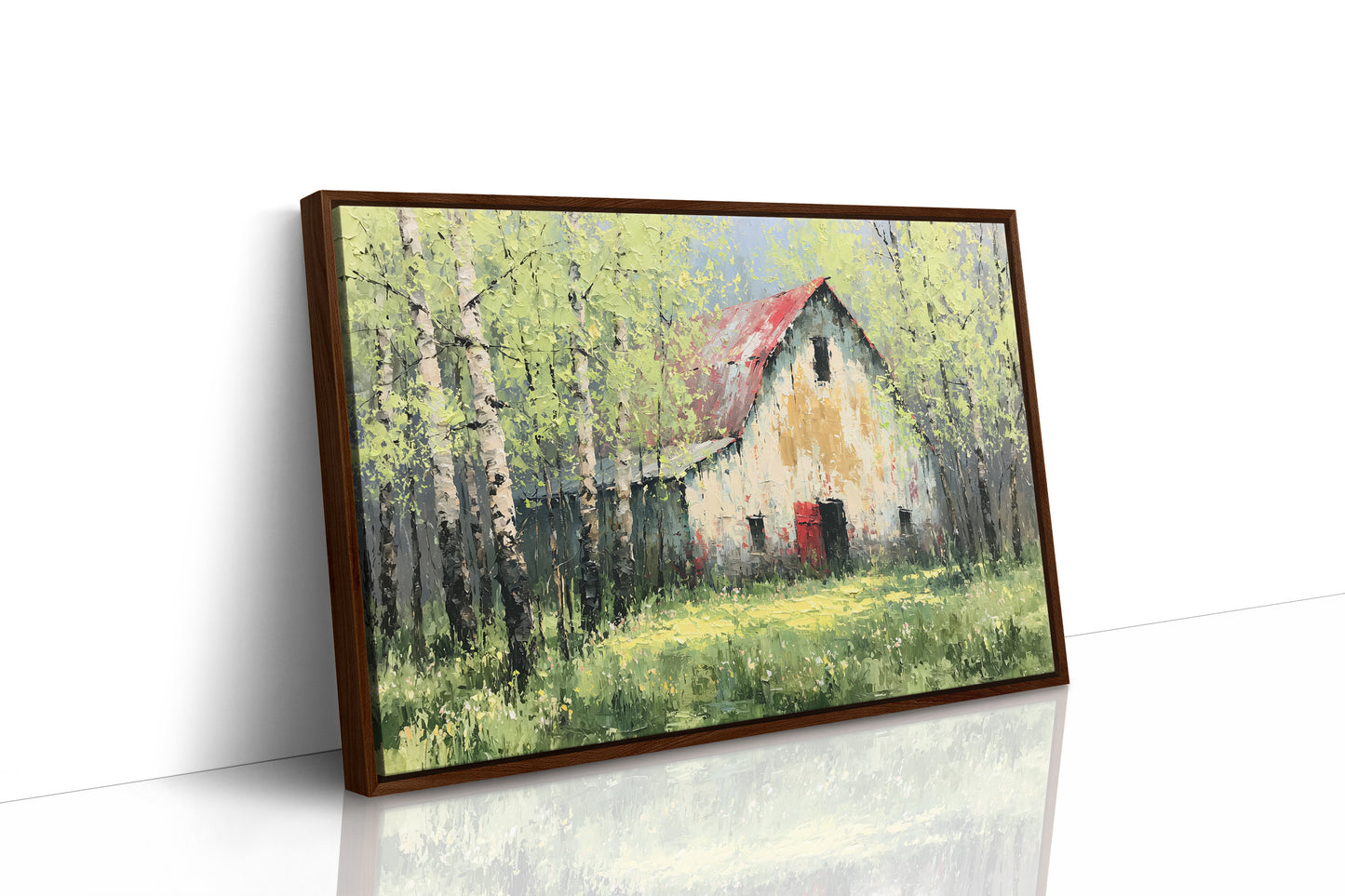 Old Barn Among the Birches