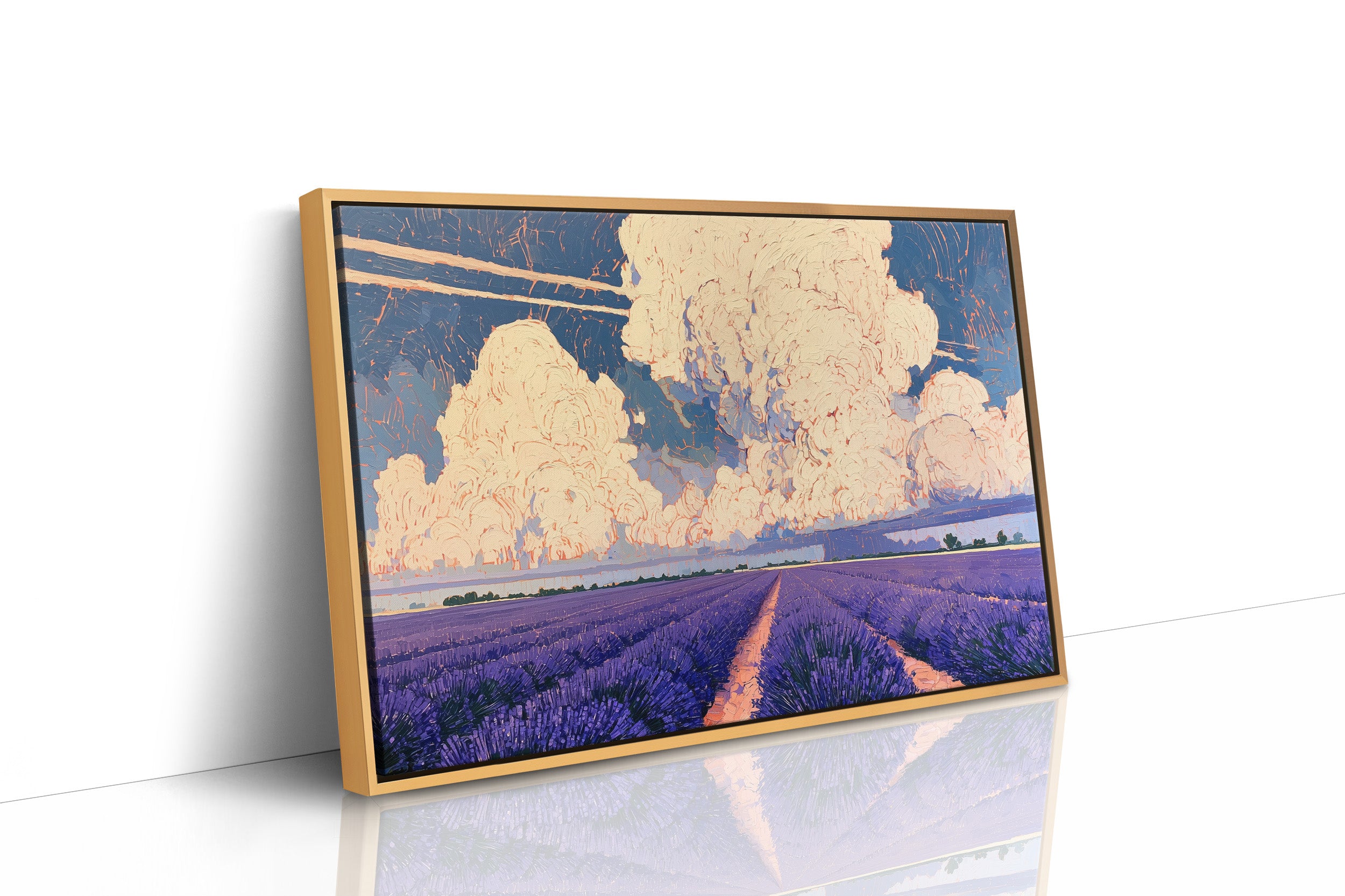Lavender Rows To A Towering Sky