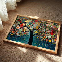 Circles Dance Through Teal Night