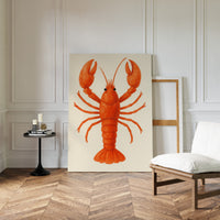 Watercolor Lobster in Coastal Red