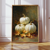 White Pumpkins Dance With Autumn