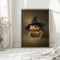 Charming Toad Witch Portrait - Whimsical Animal Art - Gallery Canvas image 12