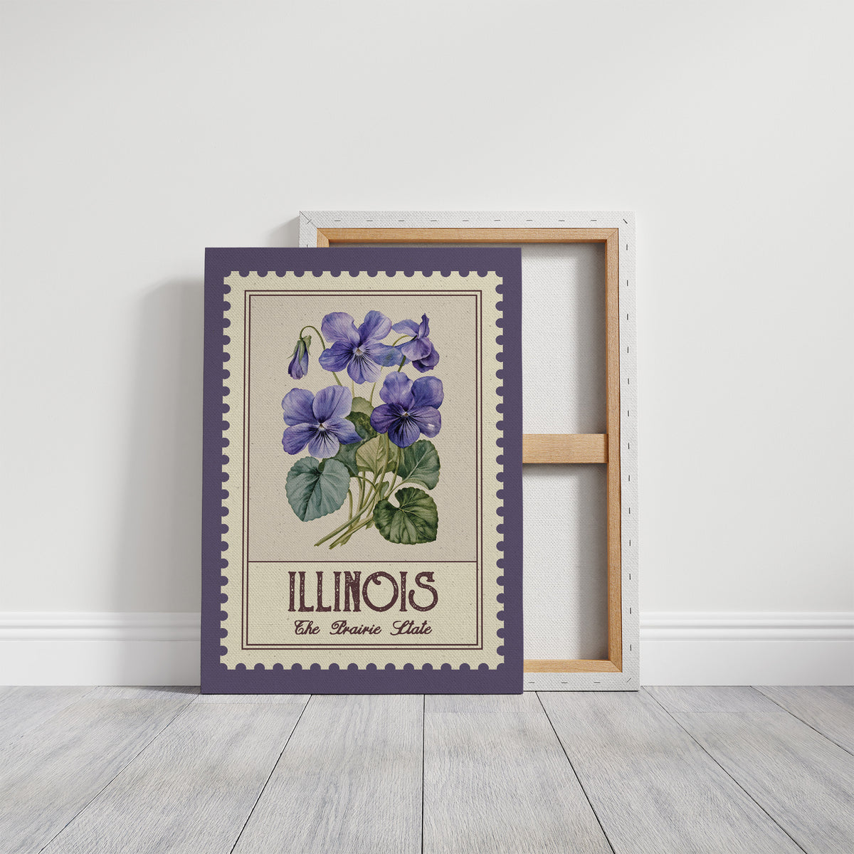 Illinois Violet Watercolor Stamp