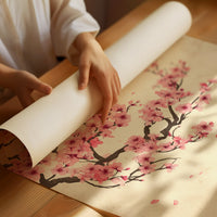 Cherry Blossoms Dance Above Waves