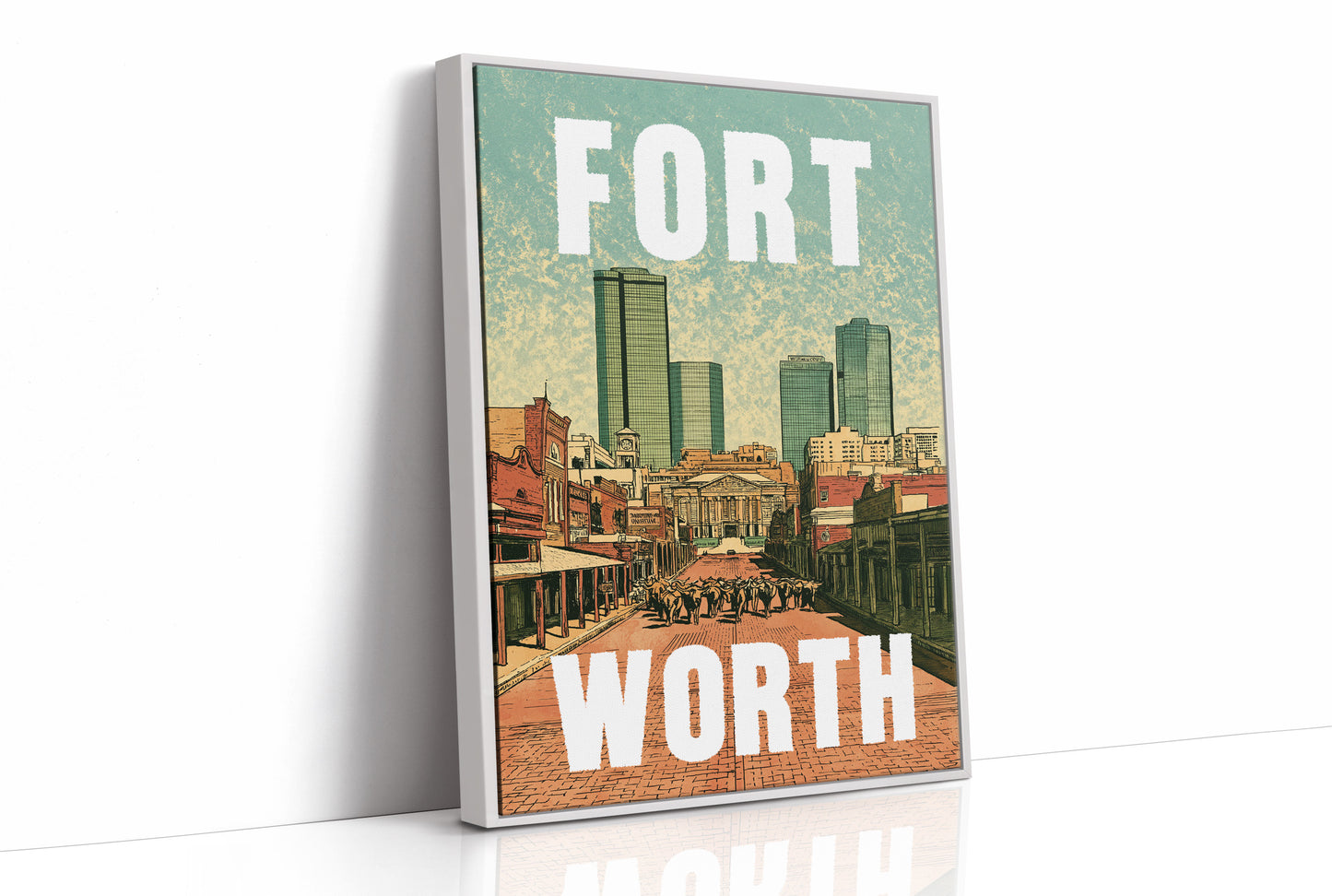 Fort Worth, Riso Print