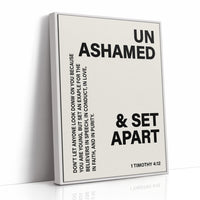 Unashamed and Set Apart