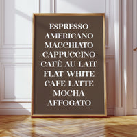 Barista Poetry In Chocolate Brown