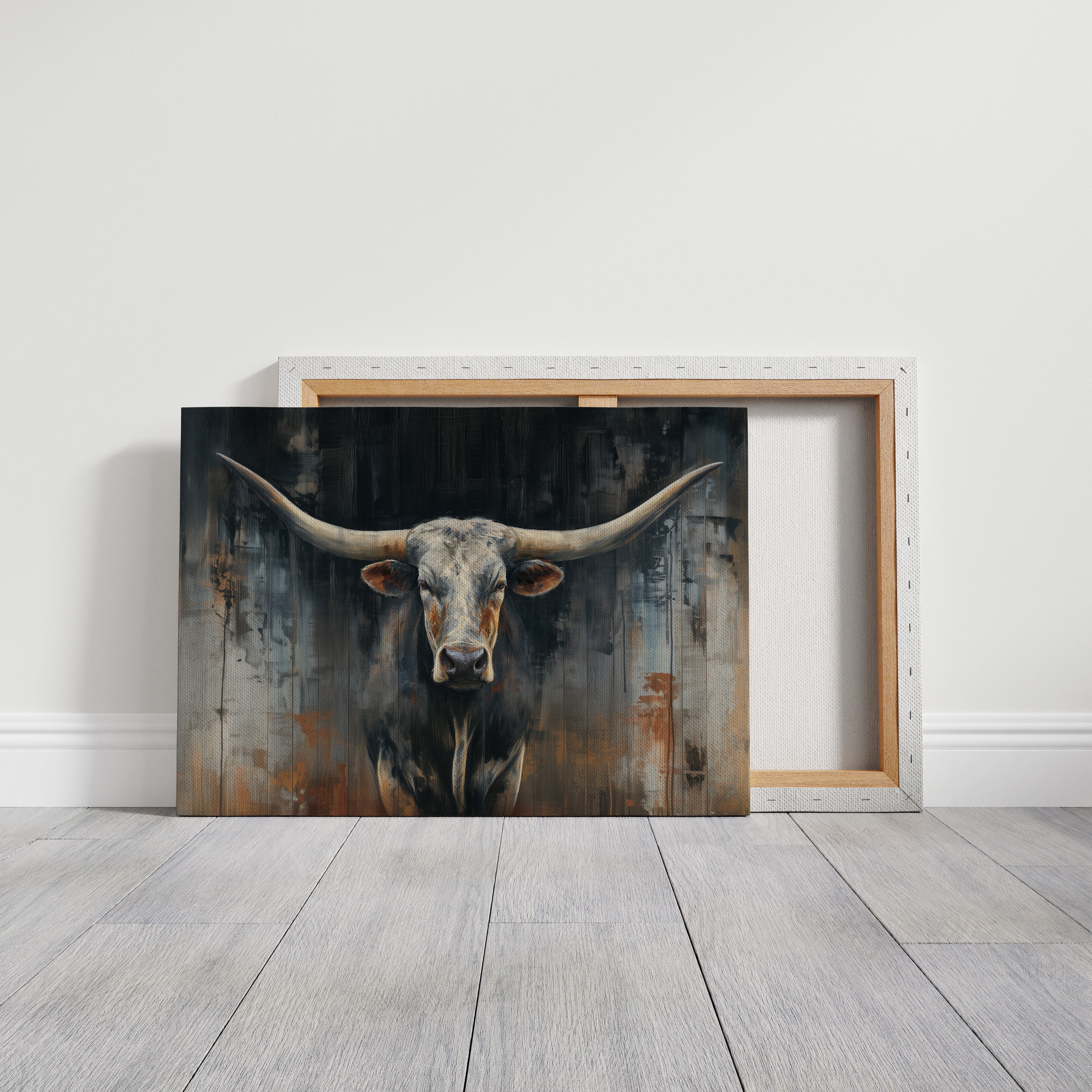 Majestic Horns Against Abstract Shadows