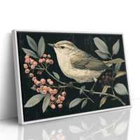 Warbler Amid Berry Branches