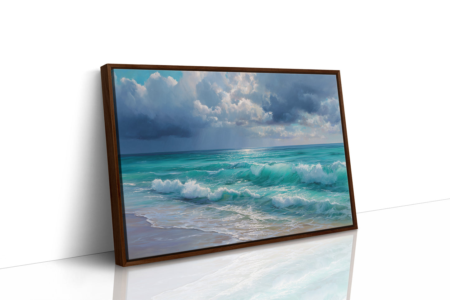 Turquoise Tides Meet Storm Clouds