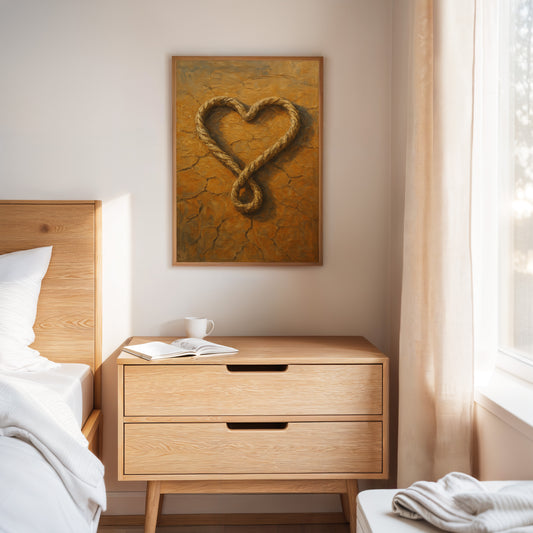 Lassoed Heart Western Rope Art