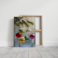 Ornaments Dance Under Snowy Boughs