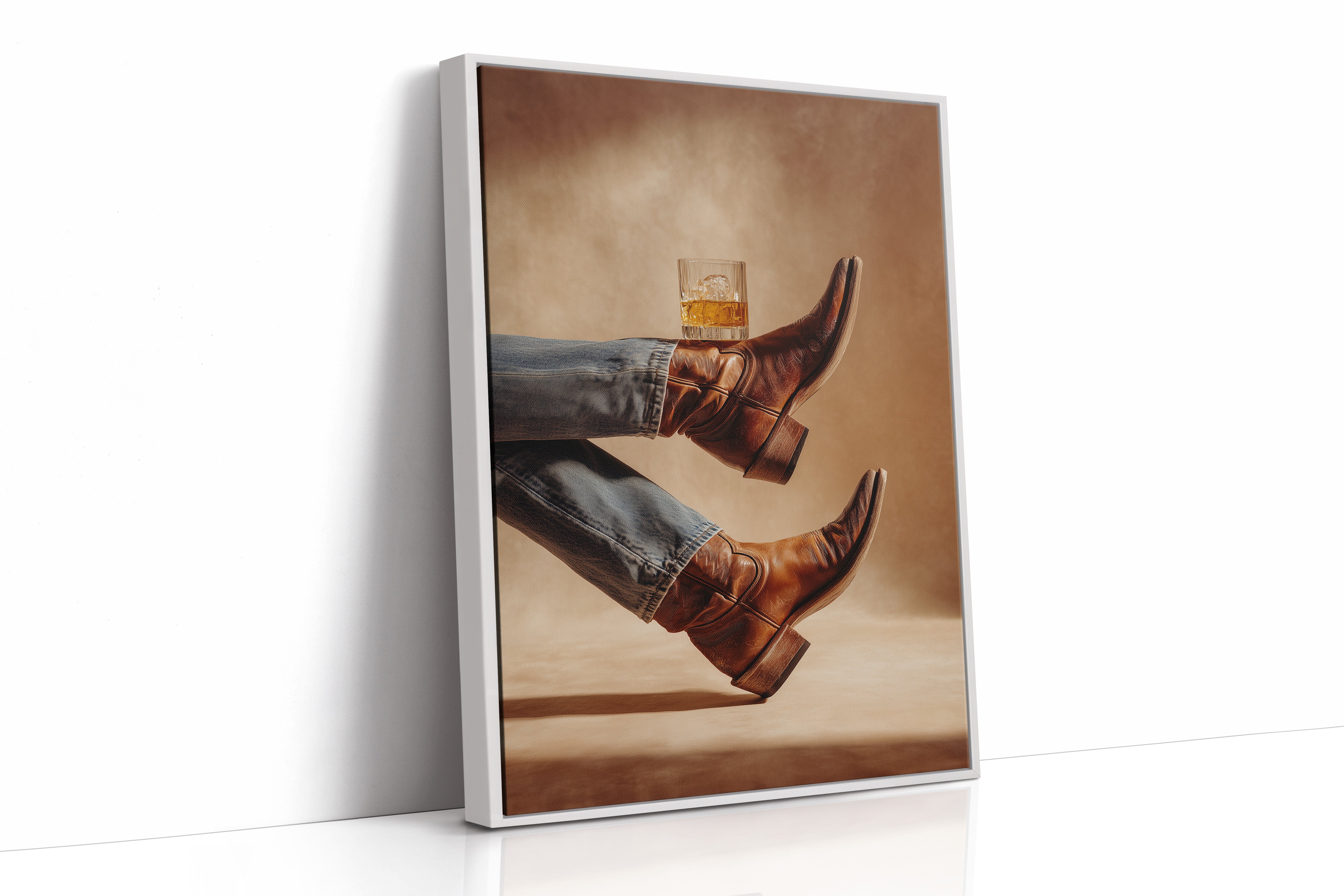Whiskey Rest On Worn Leather