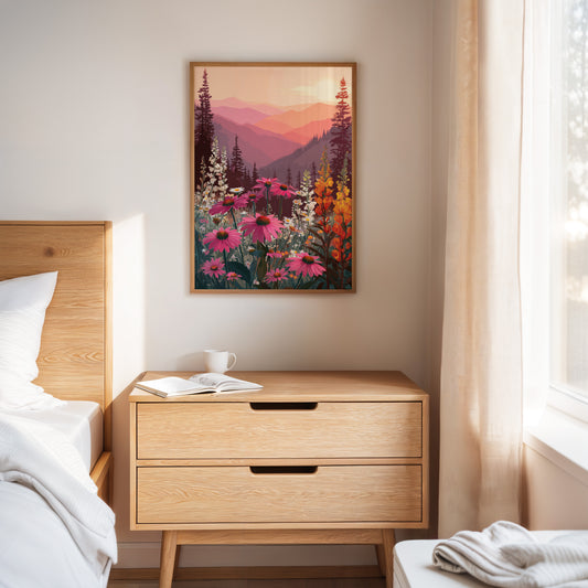 Sunset Serenade Over Wild Blooms