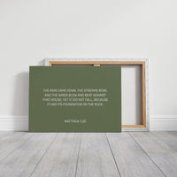 Ancient Words On Sage Canvas