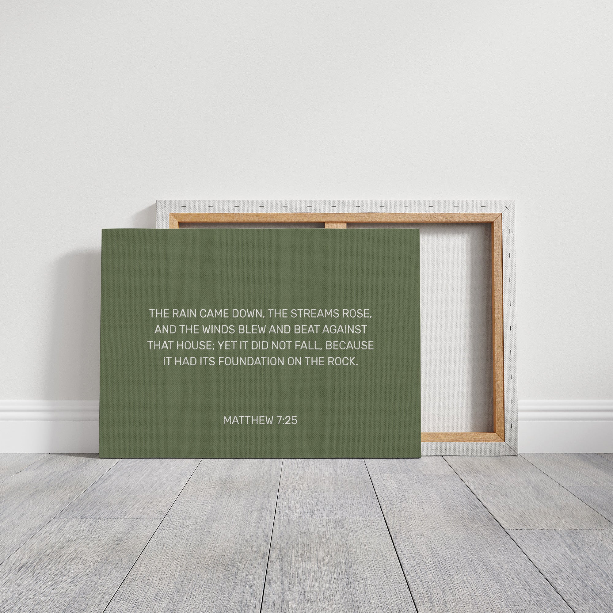 Ancient Words On Sage Canvas