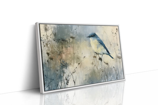 Bluebird in the Winter Haze