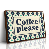 Coffee Please Retro Kitchen Sign
