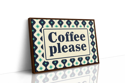 Coffee Please Retro Kitchen Sign