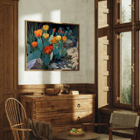 Desert Poppies Dance Among Turquoise Thorns
