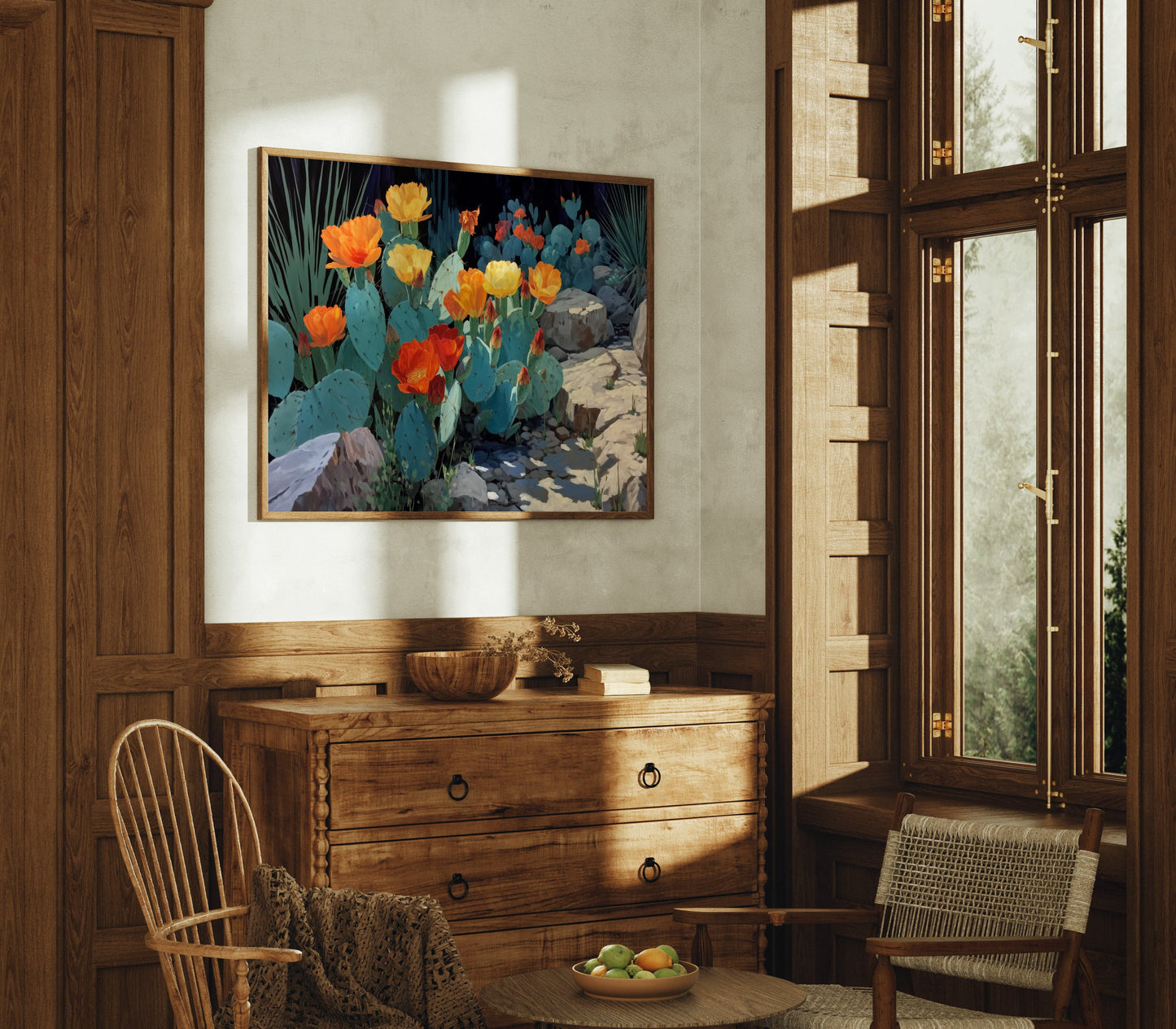 Desert Poppies Dance Among Turquoise Thorns