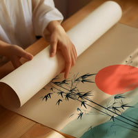 Bamboo Bends Toward Rising Sun