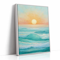 Coastal Dawn Paints Aqua Waves