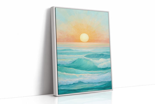 Coastal Dawn Paints Aqua Waves
