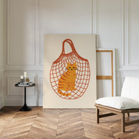 Orange Tabby in a Market Tote