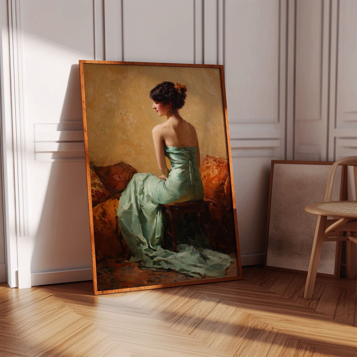 A Moment in Celadon Silk