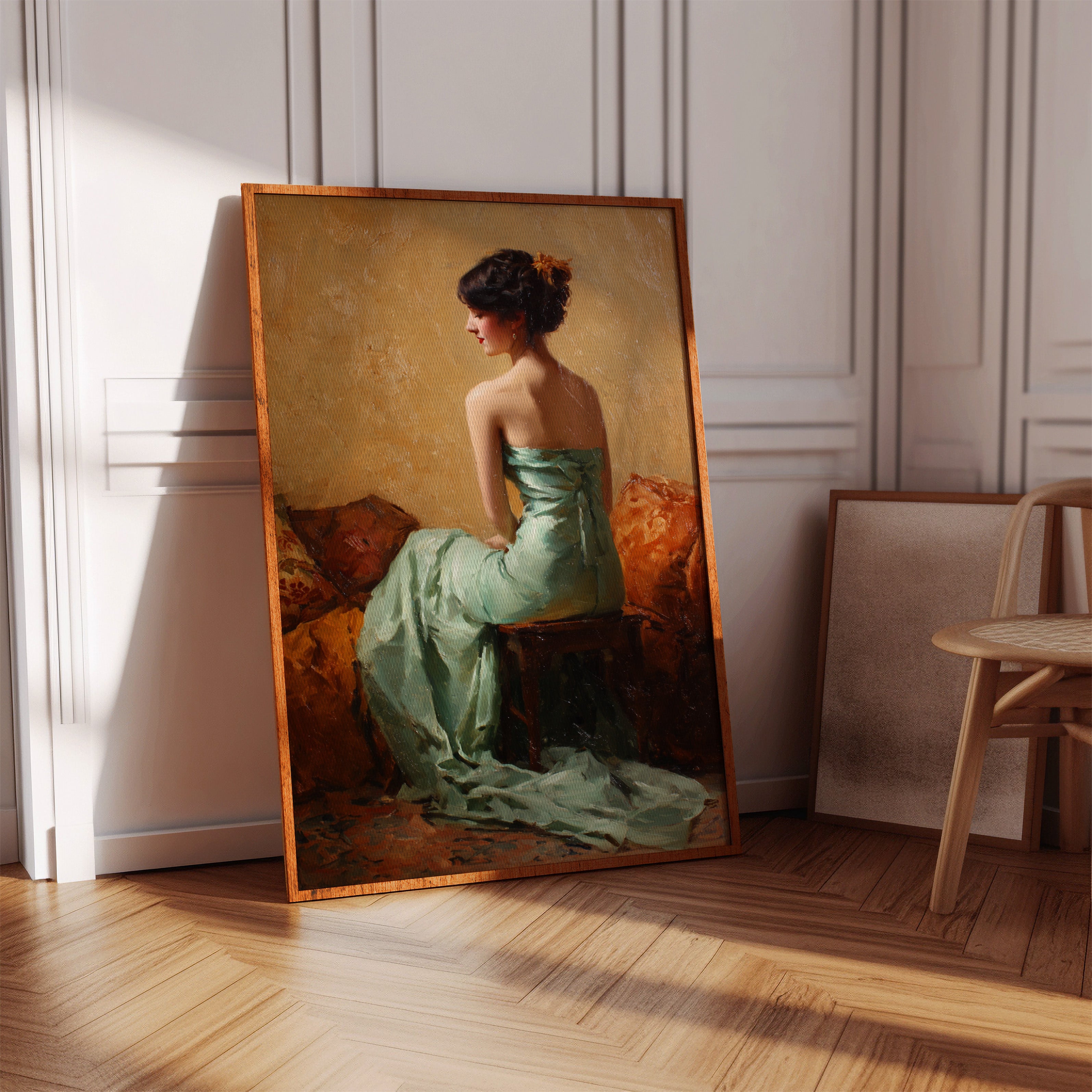 A Moment in Celadon Silk