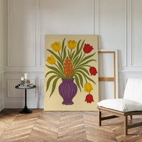 Tulips in a Plum Vase