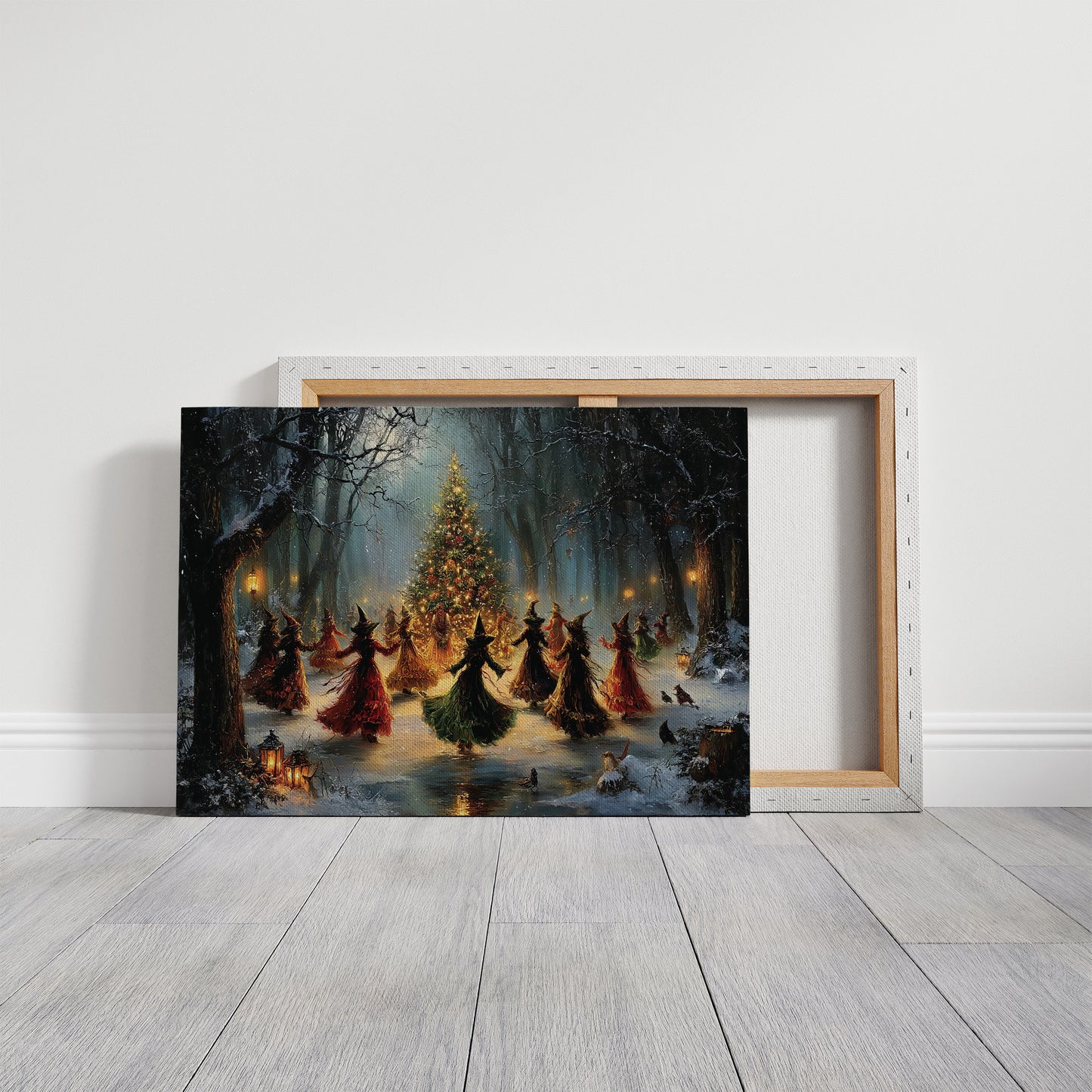 Witches Dancing Around the Forest Tree